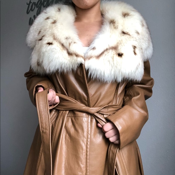 Vintage 24k Leather By Dan di modes Carmel Coat - Picture 5 of 8